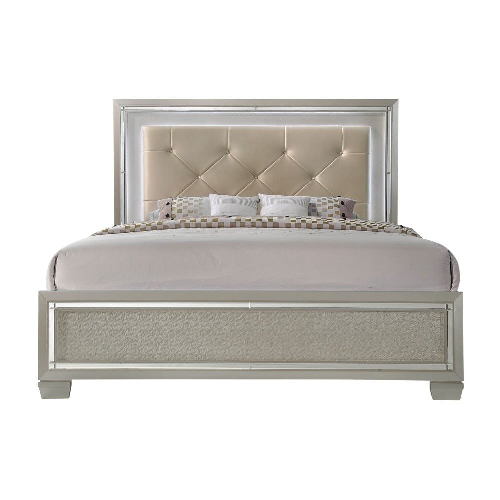 Picket House Furnishings - Glamour Queen Panel Bed In Champagne - LT100QB veiw 2