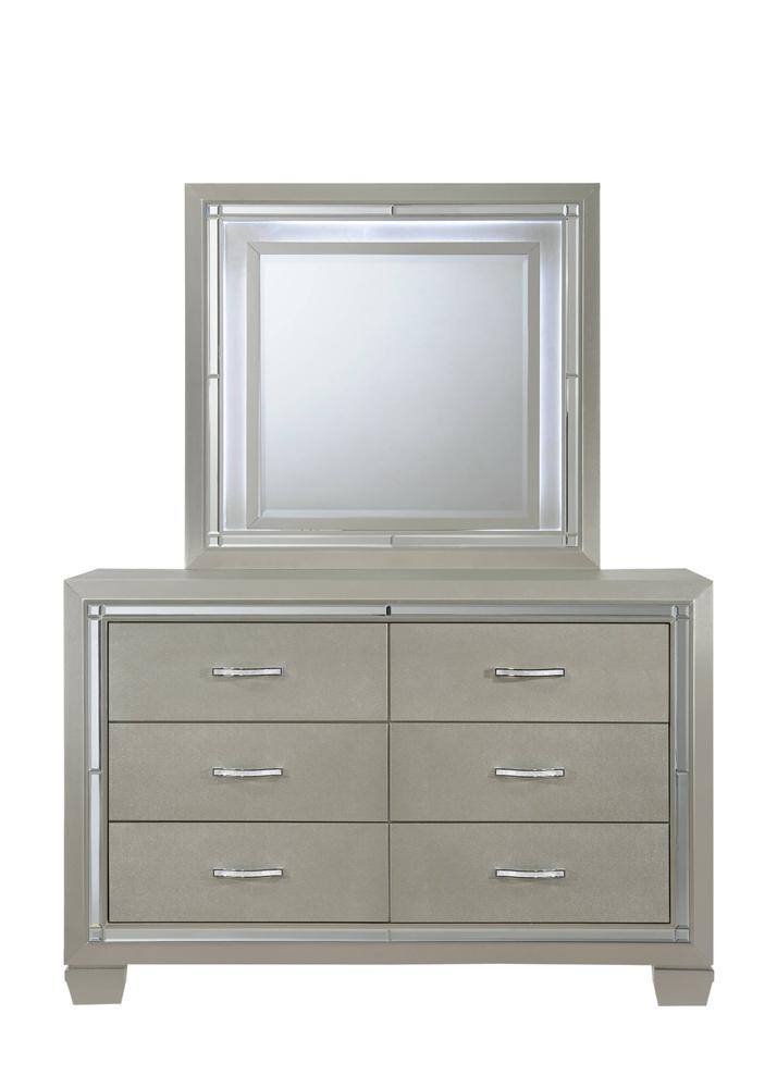 Picket House Furnishings - Glamour Youth Dresser & Mirror w/ LED Light Set - LT111DRMR veiw 1