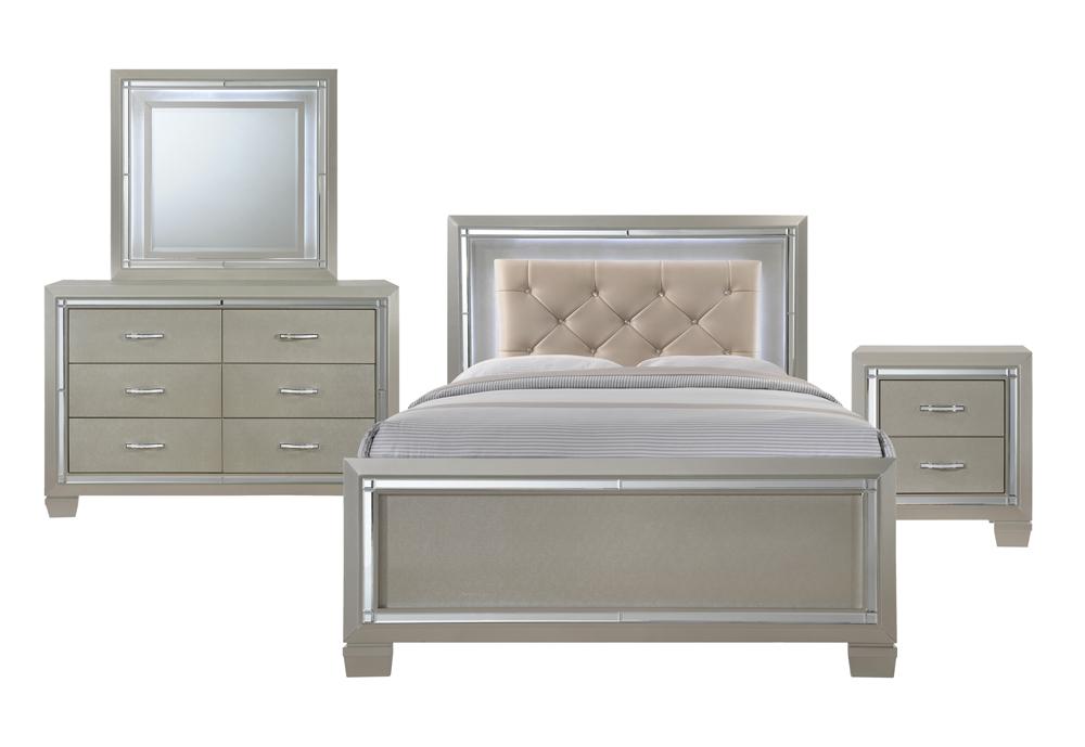 Picket House Furnishings - Glamour Youth Full Platform 4PC Bedroom Set - LT111FB4PC veiw 1
