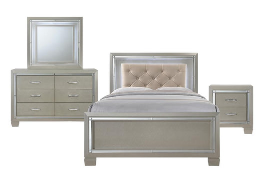 Picket House Furnishings - Glamour Youth Full Platform 4PC Bedroom Set - LT111FB4PC veiw 1