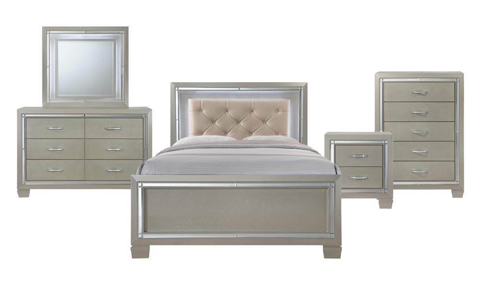Picket House Furnishings - Glamour Youth Full Platform 5PC Bedroom Set - LT111FB5PC veiw 1