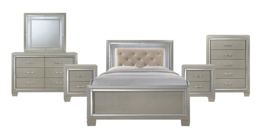 Picket House Furnishings - Glamour Youth Full Platform 6PC Bedroom Set - LT111FB6PC veiw 1
