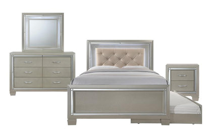 Picket House Furnishings - Glamour Youth Full Platform w/ Trundle 4PC Bedroom Set - LT111FTB4PC veiw 1
