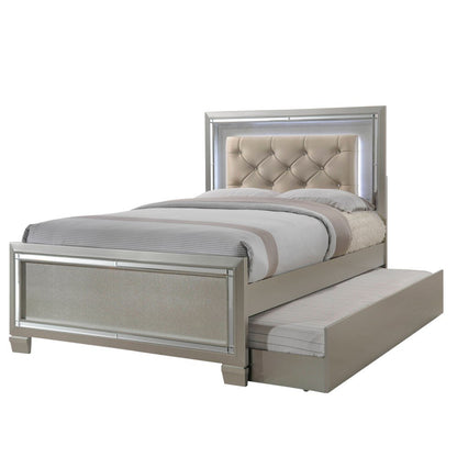 Picket House Furnishings - Glamour Youth Full Platform w/ Trundle 4PC Bedroom Set - LT111FTB4PC veiw 3