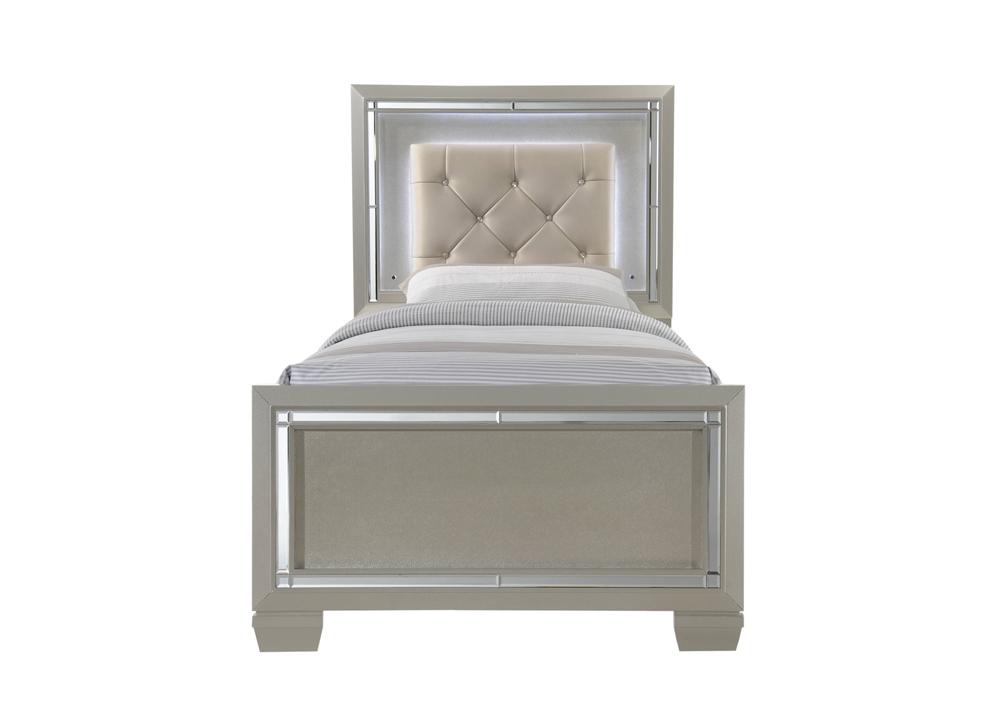 Picket House Furnishings - Glamour Youth Twin Platform 6PC Bedroom Set - LT111TB6PC veiw 2
