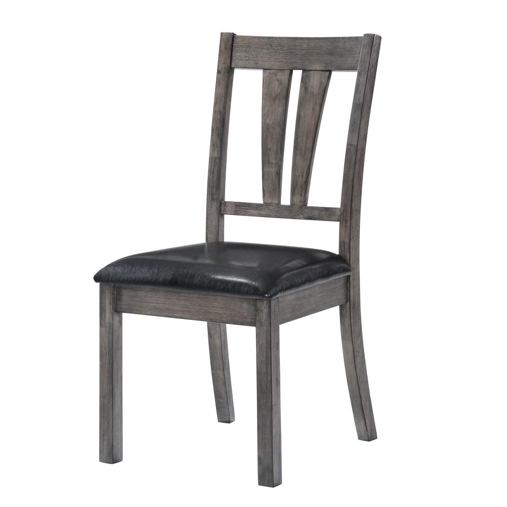 Picket House Furnishings - Grayson Fan Back Chair w. PU Seat (Set of 2) - DNH100SCPVS veiw 3