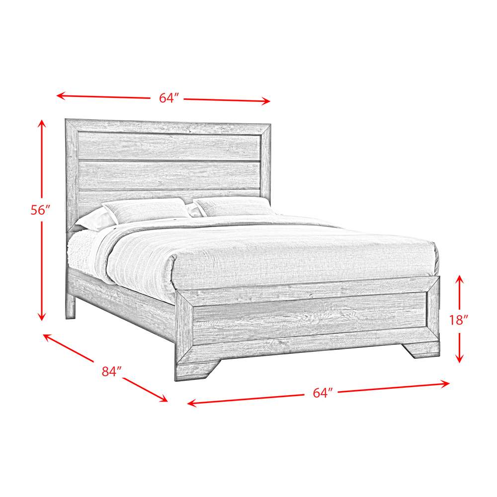 Picket House Furnishings - Grayson Queen Panel Bed - NH100QB veiw 5