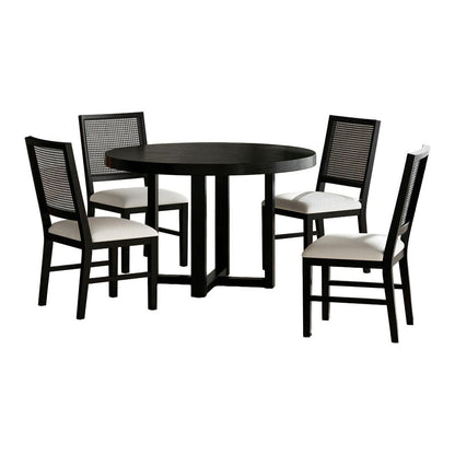 Picket House Furnishings -  Grenada 5PC Standard Height Dining Set in Black-Table and Four Chairs - D-16730-8-5PC view 1