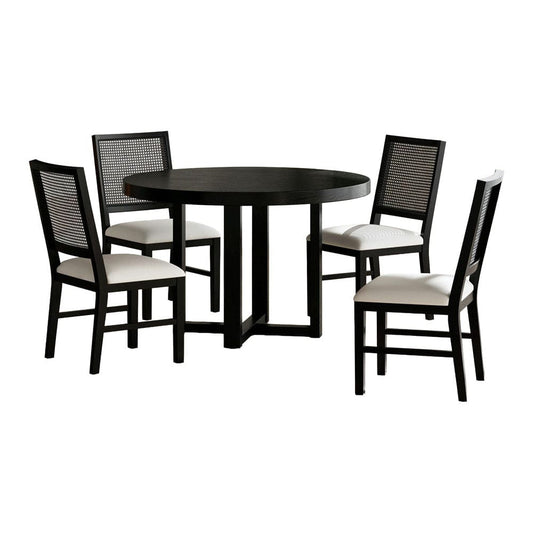 Picket House Furnishings -  Grenada 5PC Standard Height Dining Set in Black-Table and Four Chairs - D-16730-8-5PC view 1