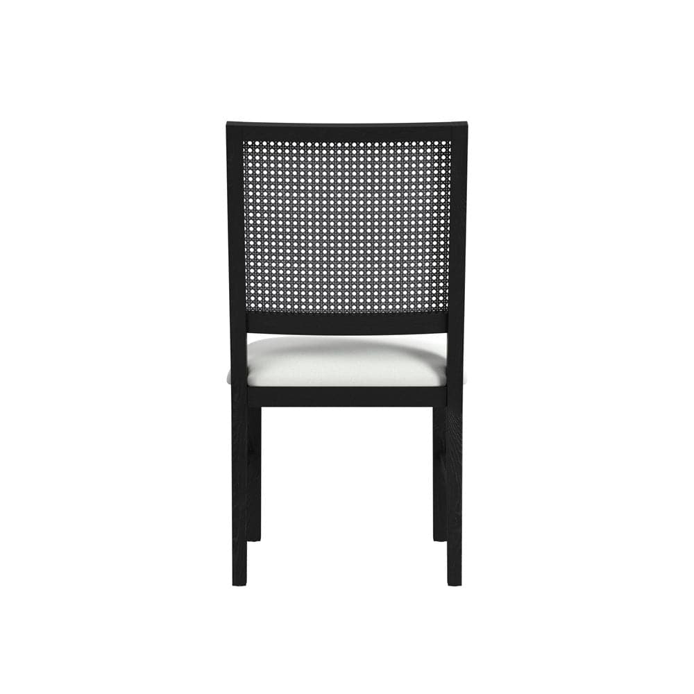 Picket House Furnishings -  Grenada Dining Chair with White Fabric in Black Set of 2 - D-16730-8-SC view 4