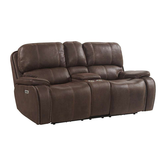 Picket House Furnishings - Grover Power Motion Loveseat with Power Headrest & Console in Heritage Coffee - U-5230-8641-285PP veiw 1