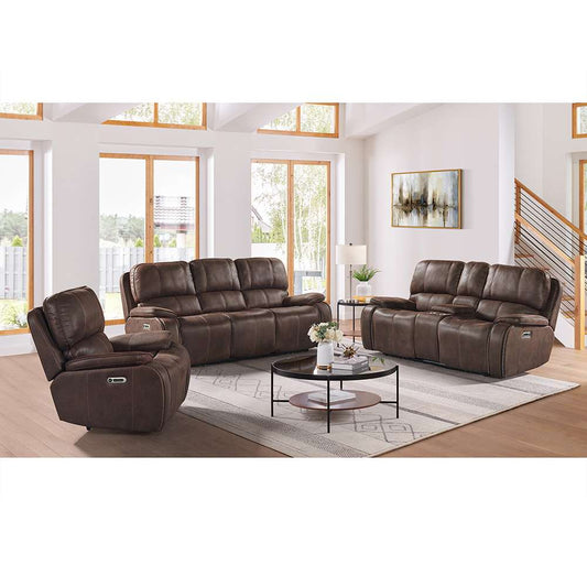Picket House Furnishings - Grover Power Motion Loveseat with Power Headrest & Console in Heritage Coffee - U-5230-8641-285PP veiw 2