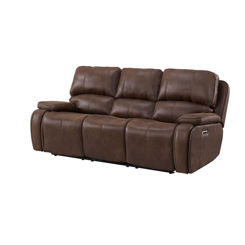 Picket House Furnishings - Grover Power Motion Sofa with Power Motion Head Recliner in Heritage Brown - U-5230-8640-305PP veiw 1