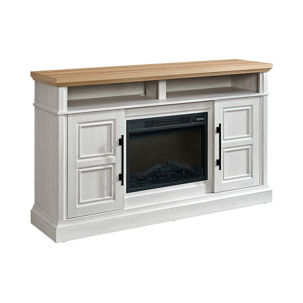 Picket House Furnishings - Harriet Console with 23" Fireplace Insert in White & Natural - LA-16840-7-FP view 3