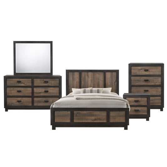 Picket House Furnishings - Harrison King Panel 5Pc Bedroom Set in Walnut - HG100KB5PC veiw 1