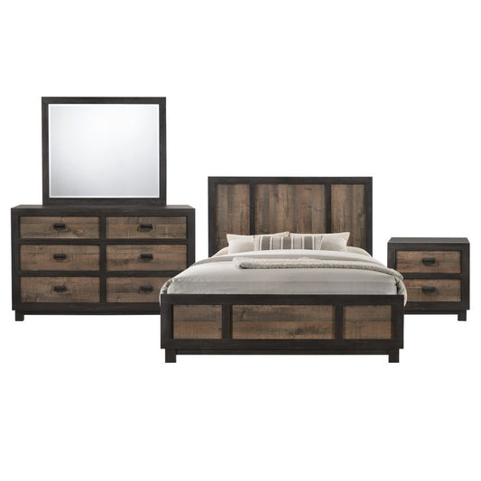 Picket House Furnishings - Harrison Queen Panel 4Pc Bedroom Set in Walnut - HG100QB4PC veiw 1