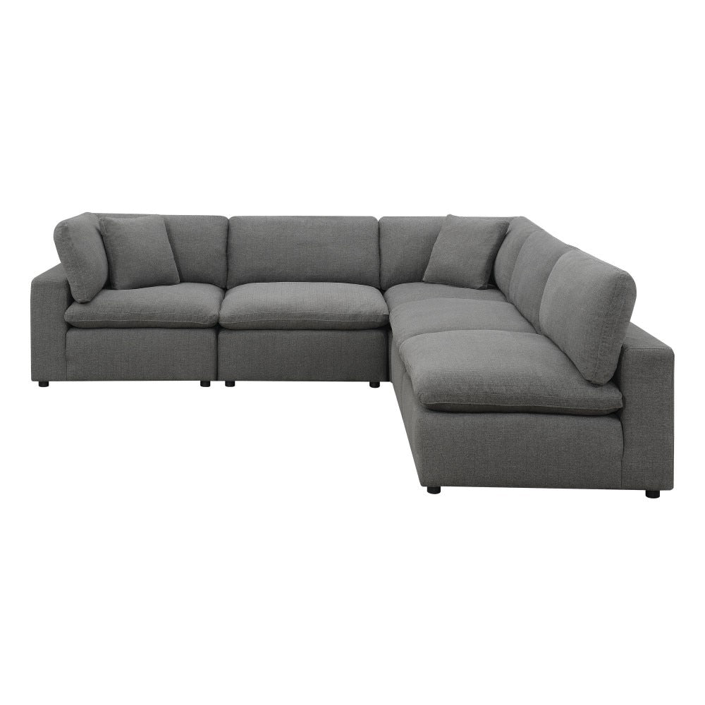 Picket House Furnishings - Haven 5pc Sectional Sofa In Charcoal - UCL30575PC veiw 2