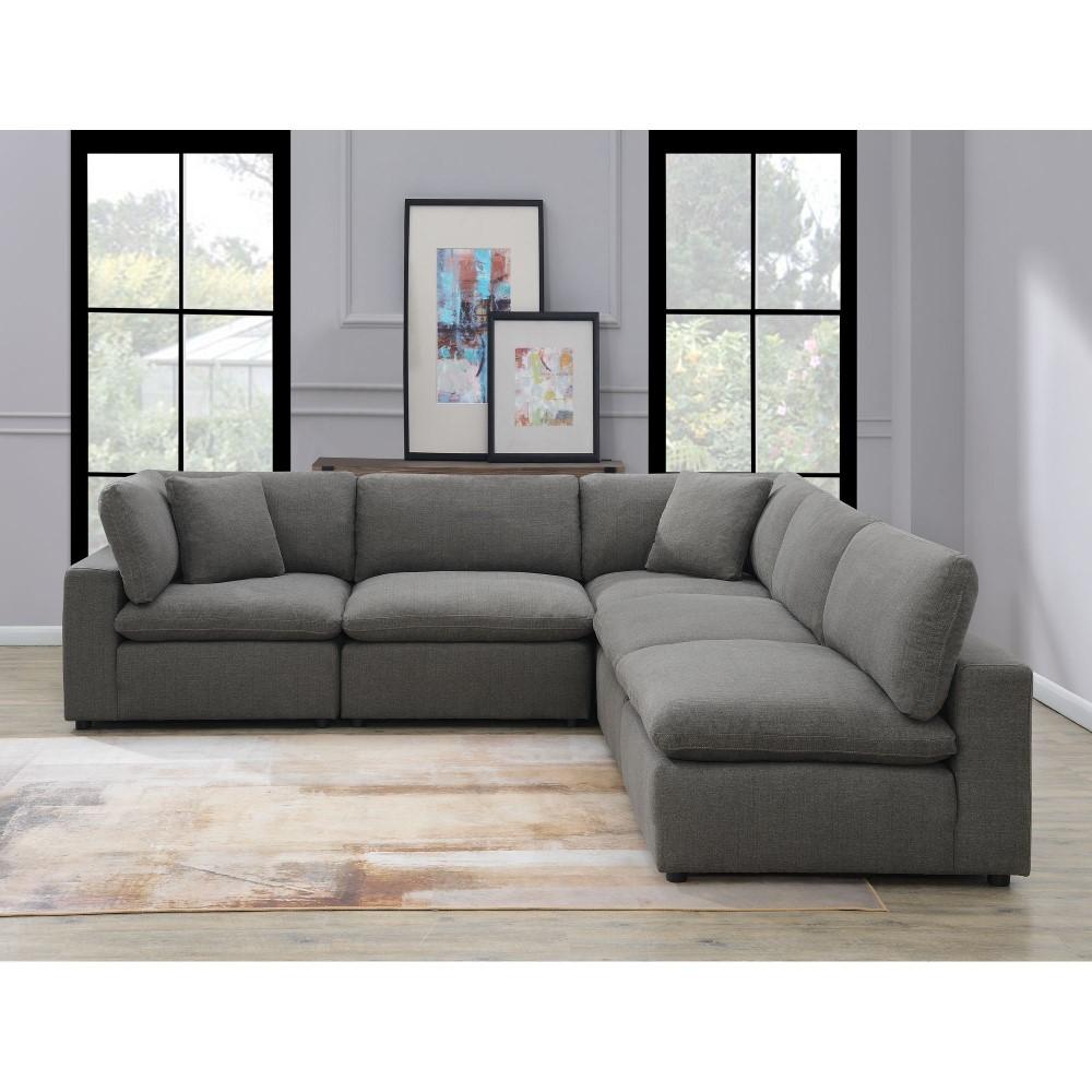 Picket House Furnishings - Haven 5pc Sectional Sofa In Charcoal - UCL30575PC veiw 5