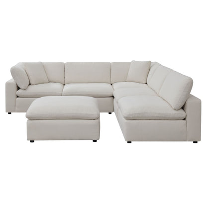Picket House Furnishings - Haven 6pc Sectional Sofa In Cotton - UCL30556PC veiw 2