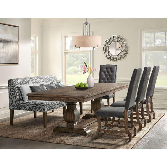 Picket House Furnishings - Hayward 6PC Tufted Tall Back Dining Set in Walnut - DGC500CL6PC veiw 1