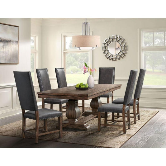 Picket House Furnishings - Hayward 7PC Tall Back Dining Set in Walnut - DGC500SL7PC veiw 1