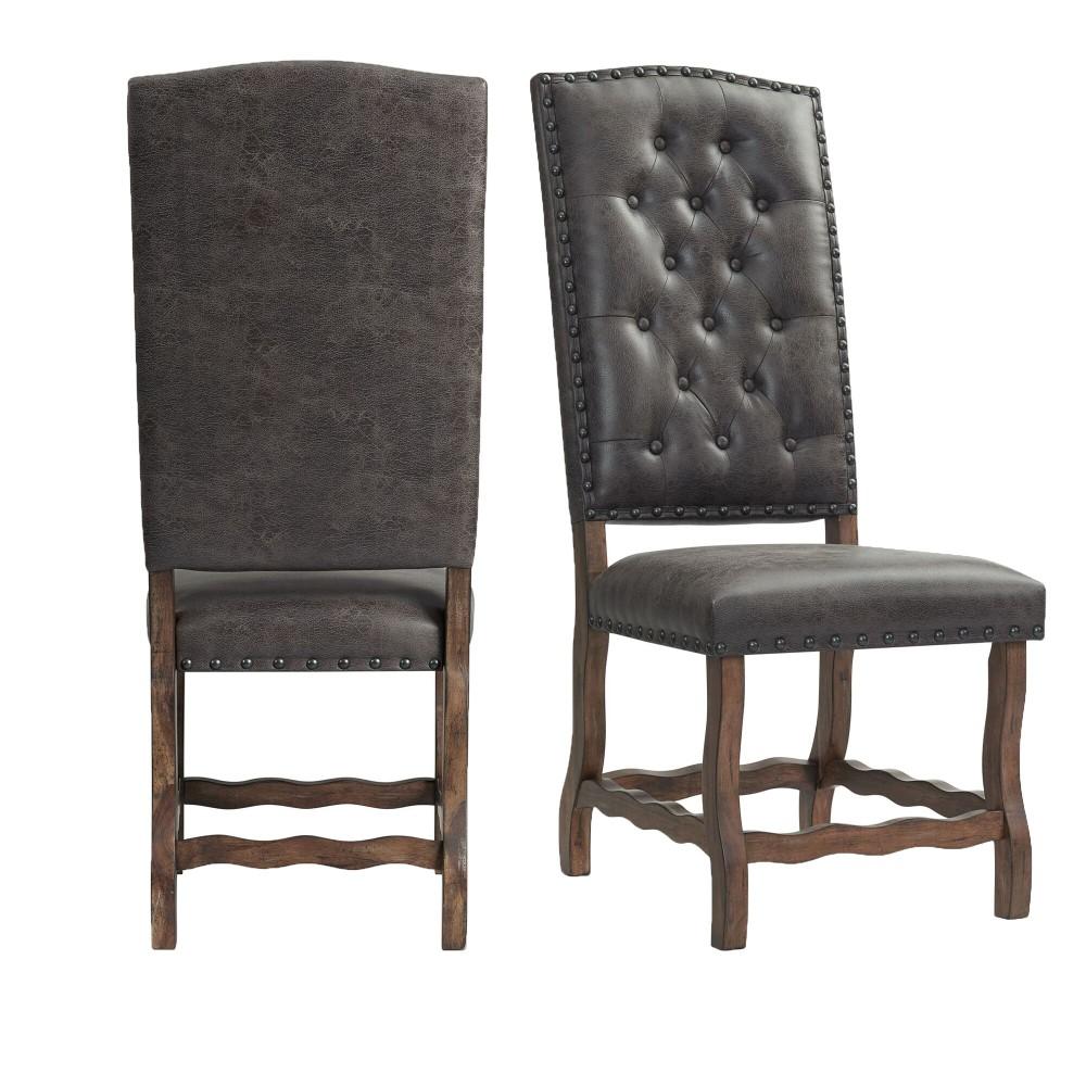 Picket House Furnishings - Hayward Tufted Tall Back Side Chair in Walnut (Set of 2) - DGC500CLSC veiw 1
