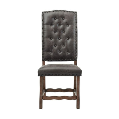 Picket House Furnishings - Hayward Tufted Tall Back Side Chair in Walnut (Set of 2) - DGC500CLSC veiw 3