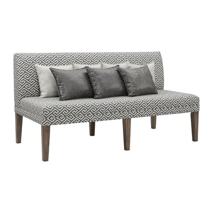 Picket House Furnishings - Hayward Upholstered Dining Settee in Walnut - DGC530SF veiw 1