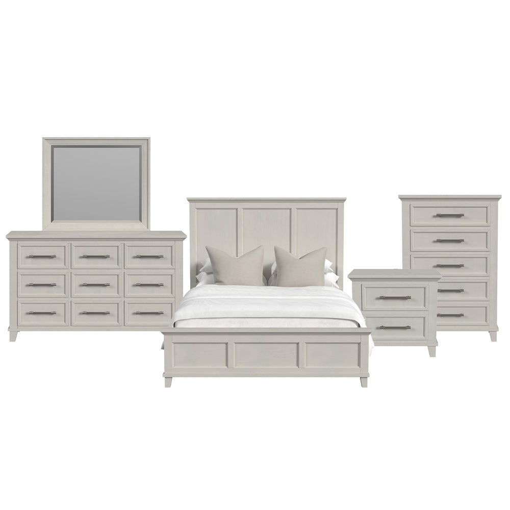 Picket House Furnishings - Henrik Full Panel 5PC Bedroom Set in Ivory - B-13030-7-FB-5PC view 1