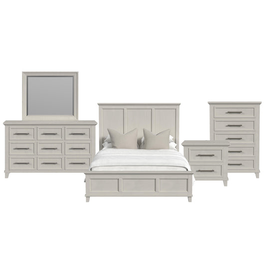 Picket House Furnishings - Henrik Full Panel 5PC Bedroom Set in Ivory - B-13030-7-FB-5PC view 1