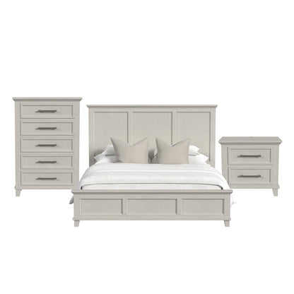 Picket House Furnishings - Henrik King Panel 3PC Bedroom Set in Ivory - B-13030-7-KB-3PC view 1