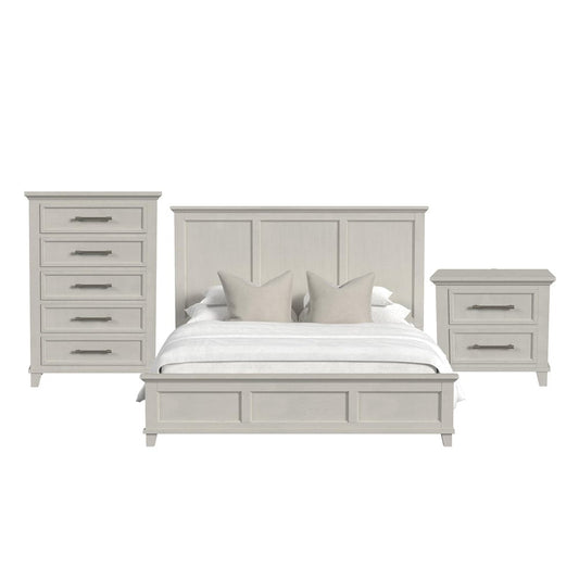 Picket House Furnishings - Henrik King Panel 3PC Bedroom Set in Ivory - B-13030-7-KB-3PC view 1