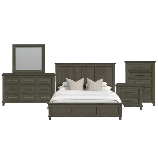 Picket House Furnishings - Henrik King Panel 5PC Bedroom Set in Grey - B-13030-3-KB-5PC view 1