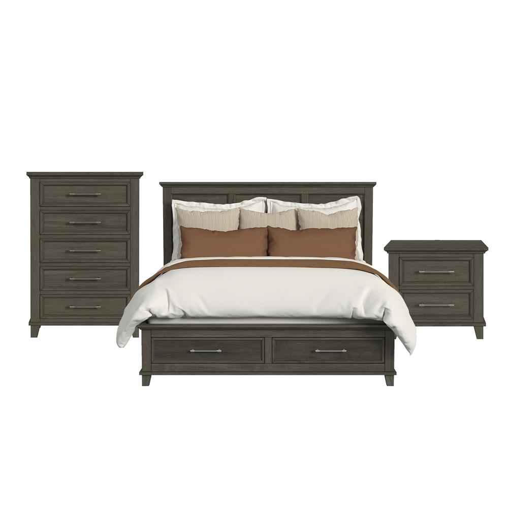 Picket House Furnishings -  Henrik King Storage 3PC Bedroom Set in Grey - B-13030-3-KSB-3PC veiw 1