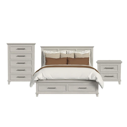 Picket House Furnishings -  Henrik King Storage 3PC Bedroom Set in Ivory - B-13030-7-KSB-3PC veiw 1