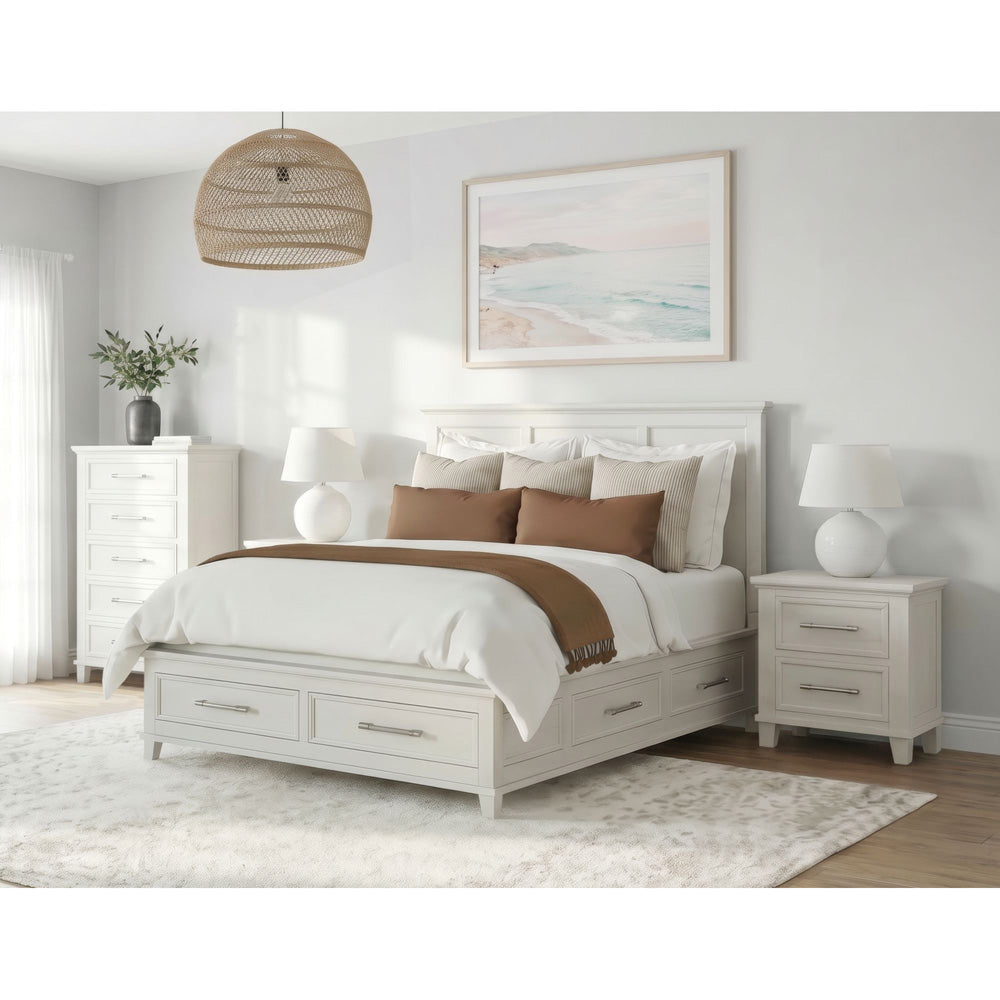 Picket House Furnishings - Henrik King Storage 4PC Bedroom Set in Ivory - B-13030-7-KSB-NSCH view 3
