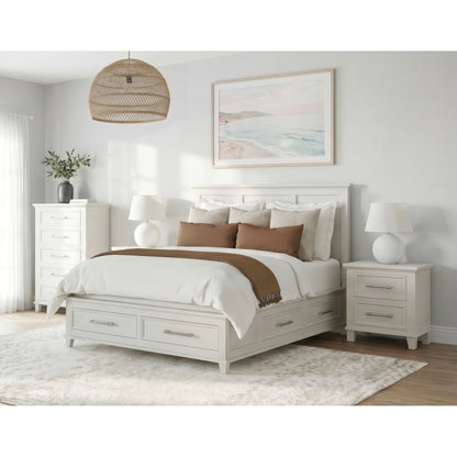 Picket House Furnishings - Henrik King Storage 4PC Bedroom Set in Ivory - B-13030-7-KSB-NSCH view 3