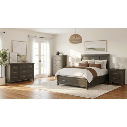 Picket House Furnishings - Henrik King Storage 5PC Bedroom Set in Grey - B-13030-3-KSB-NSDRC view 3
