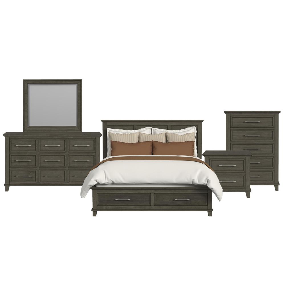 Picket House Furnishings -  Henrik King Storage 5PC Bedroom Set in Grey - B-13030-3-KSB-5PC veiw 1