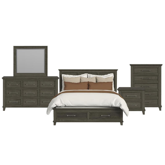 Picket House Furnishings -  Henrik King Storage 5PC Bedroom Set in Grey - B-13030-3-KSB-5PC veiw 1