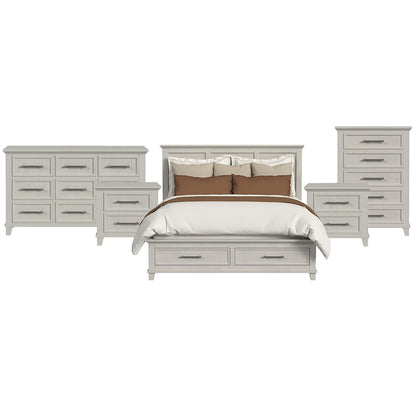 Picket House Furnishings - Henrik King Storage 5PC Bedroom Set in Ivory - B-13030-7-KSB-NSDRC view 1