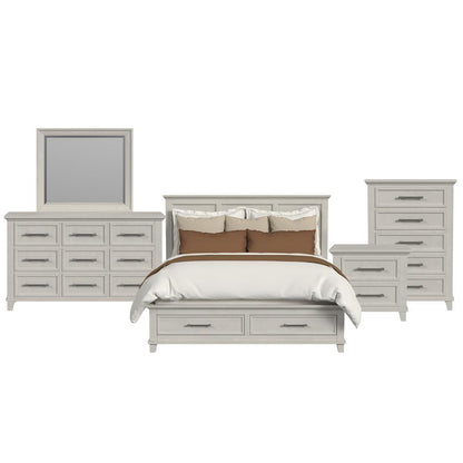 Picket House Furnishings -  Henrik King Storage 5PC Bedroom Set in Ivory - B-13030-7-KSB-5PC veiw 1