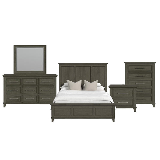 Picket House Furnishings - Henrik Queen Panel 5PC Bedroom Set in Grey - B-13030-3-QB-5PC view 3
