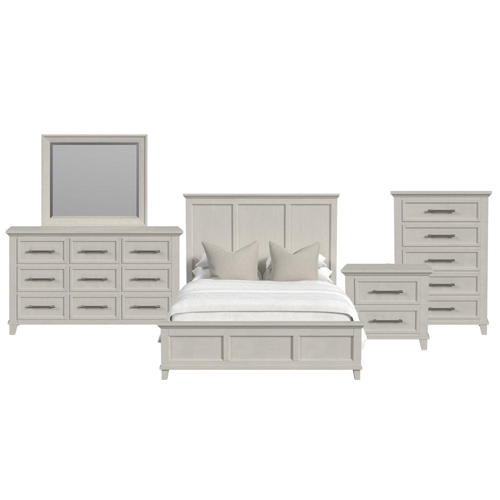 Picket House Furnishings - Henrik Queen Panel 5PC Bedroom Set in Ivory - B-13030-7-QB-5PC view 1