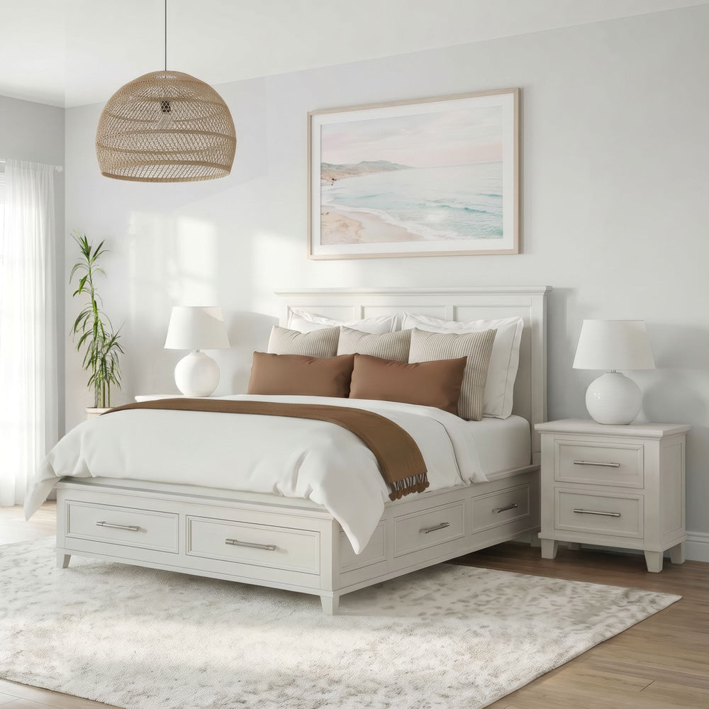 Picket House Furnishings - Henrik Queen Storage 3PC Bedroom Set in Ivory - B-13030-7-QSB-NS2 view 3