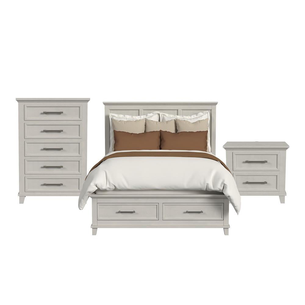 Picket House Furnishings -  Henrik Queen Storage 3PC Bedroom Set in Ivory - B-13030-7-QSB-3PC veiw 1