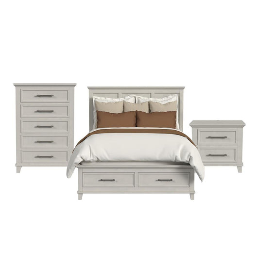 Picket House Furnishings -  Henrik Queen Storage 3PC Bedroom Set in Ivory - B-13030-7-QSB-3PC veiw 1