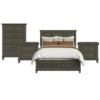 Picket House Furnishings - Henrik Queen Storage 4PC Bedroom Set in Grey - B-13030-3-QSB-NSCH view 1