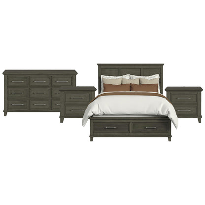 Picket House Furnishings - Henrik Queen Storage 4PC Bedroom Set in Grey - B-13030-3-QSB-NSDR view 1