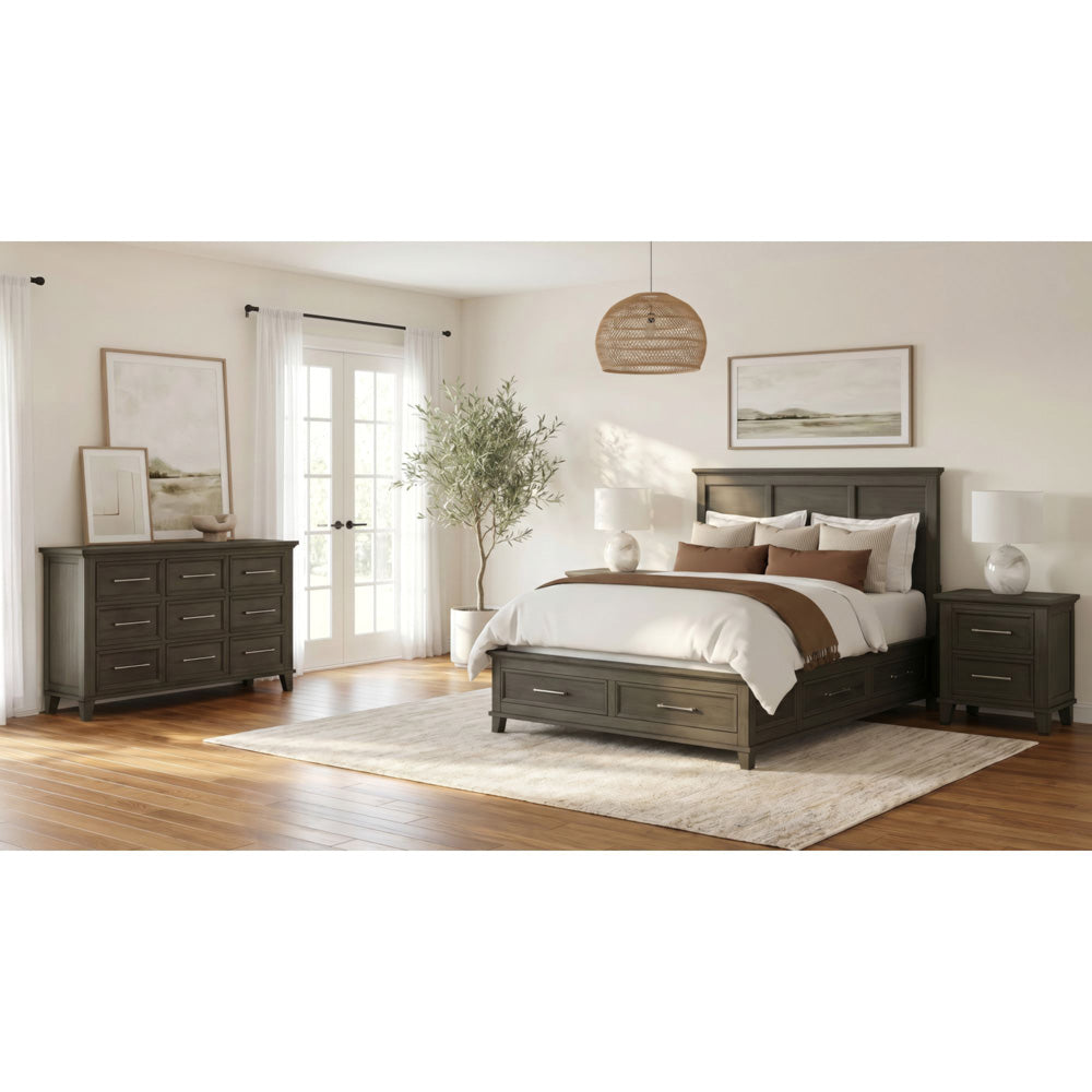 Picket House Furnishings - Henrik Queen Storage 4PC Bedroom Set in Grey - B-13030-3-QSB-NSDR view 3